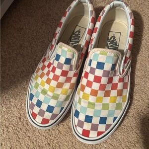Vans Multicolor Checkered Slip-On Shoes